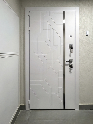 Дверь с хромированной полоской