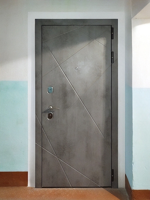 Дверь серого цвета