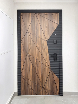 Двухцветная стальная дверь