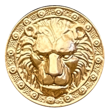Литой лев «золото»