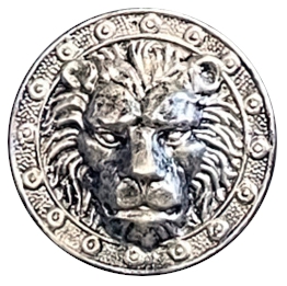 Литой лев «серебро»