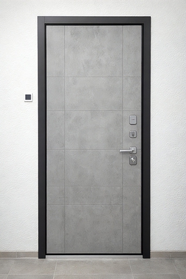 Металлическая серая дверь