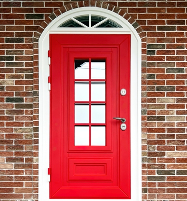 Остекленная дверь с двухцветной покраской
