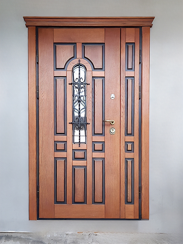 Полуторная дверь с МДФ шпон