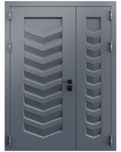 Полуторная дверь с металл-багетом Арт-ММ1111