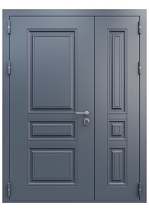 Полуторная дверь с полотнами багетного типа Арт-ММ1122